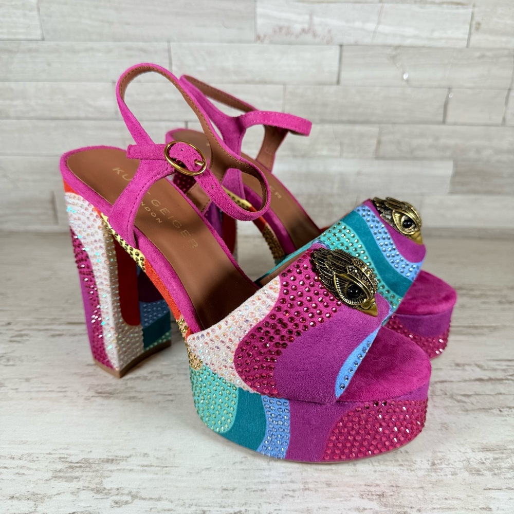 Kurt Geiger London SZ 37 Kensington Rhinestone Embellished
Platform Sandals New - Picture 2 of 12